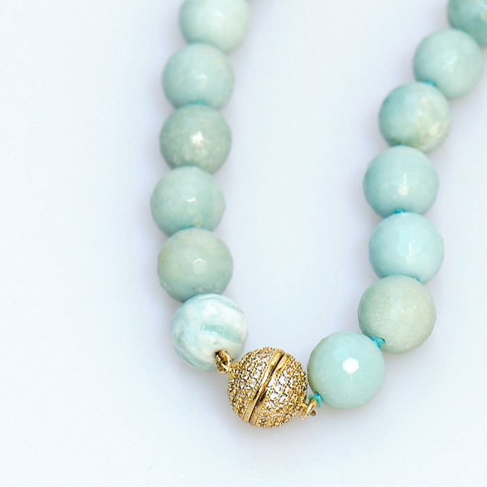 Aqua Disco Ball Necklace