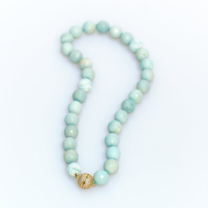 Aqua Disco Ball Necklace