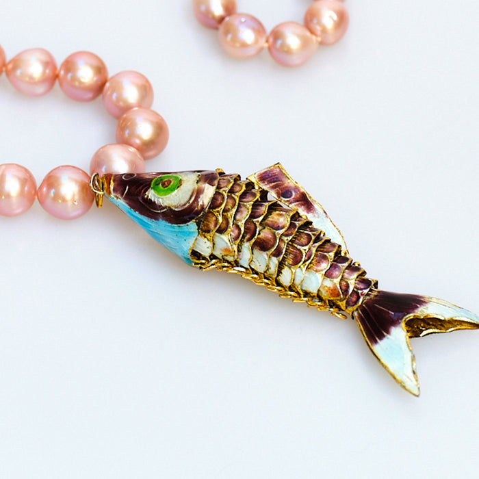 Koi Gold Pearl Necklace