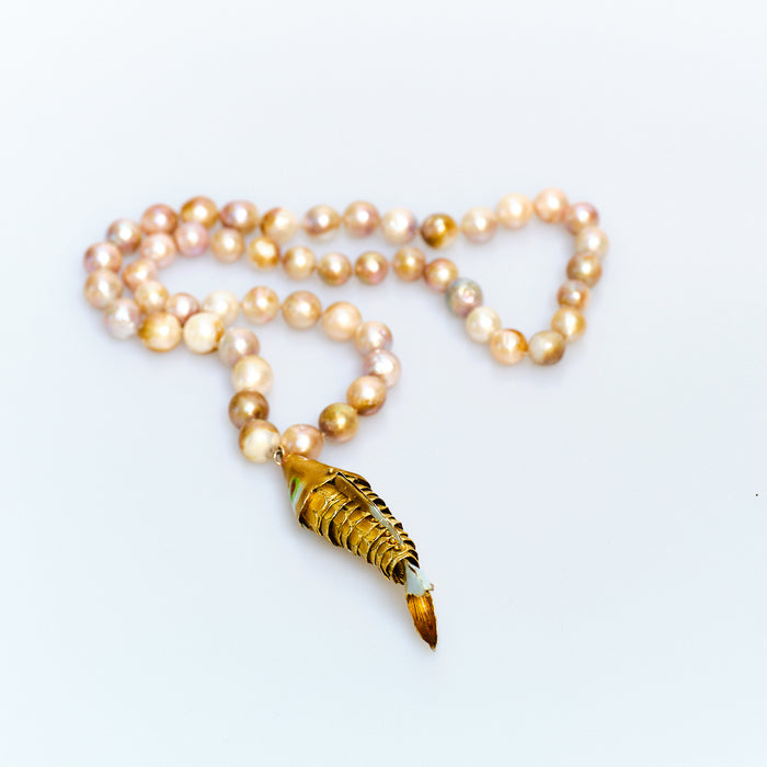 Koi Gold Pearl Necklace