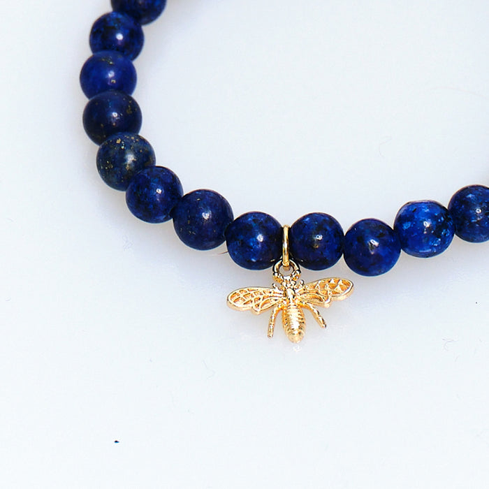 Lucky Charm Lapis Bee Bracelet