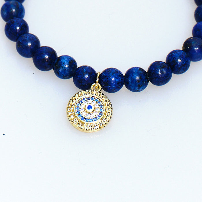 Lucky Charm Lapis Evil Eye Bracelet