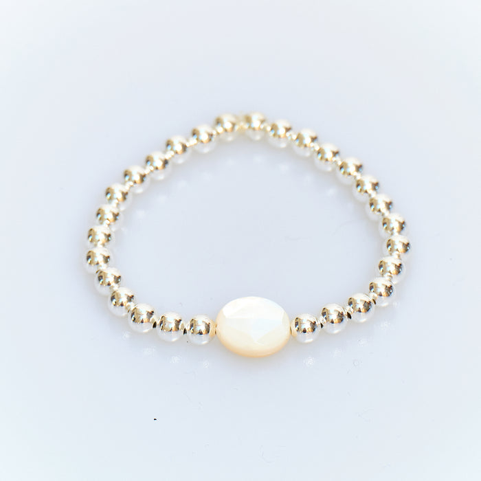 Sugar Pop Mother-of-Pearl Bracelet – Silver