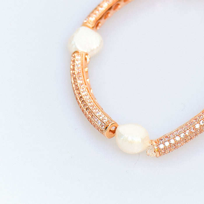 Candy Chic Pearl Bar Bracelet - Rose Gold