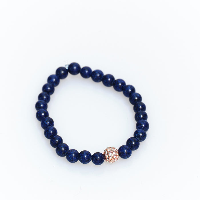 Discoball Lapis Lazuli Bracelet