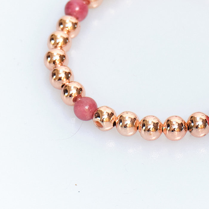 Candy Chic Pink Stone Bracelet - Rose Gold