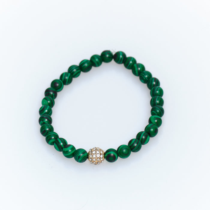 Discoball Malachite Bracelet