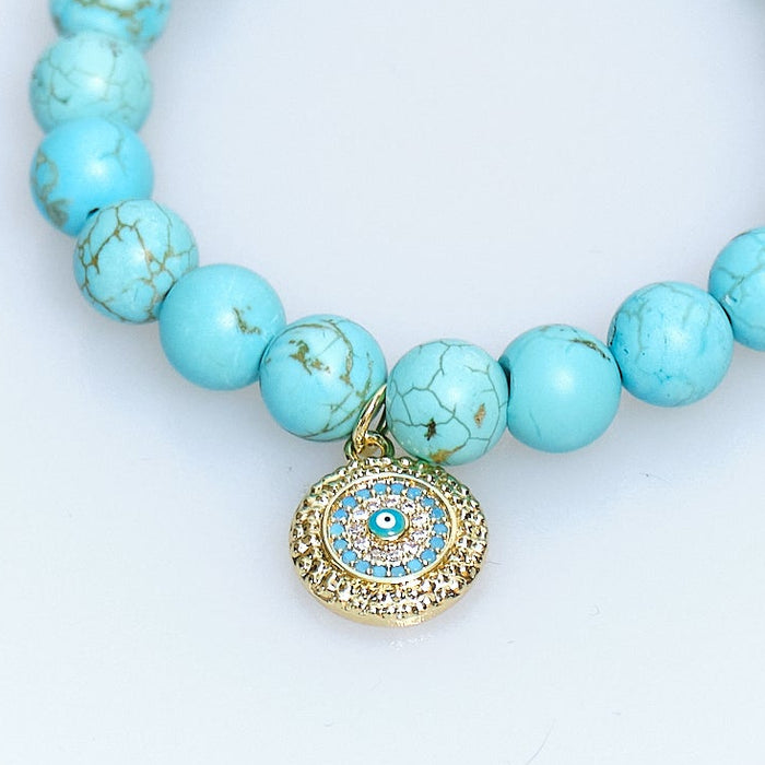 Lucky Charm Turquoise Evil Eye Bracelet