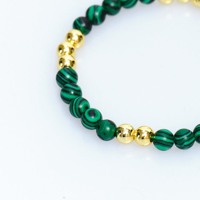 Candy Chic Malachite Bracelet - Gold