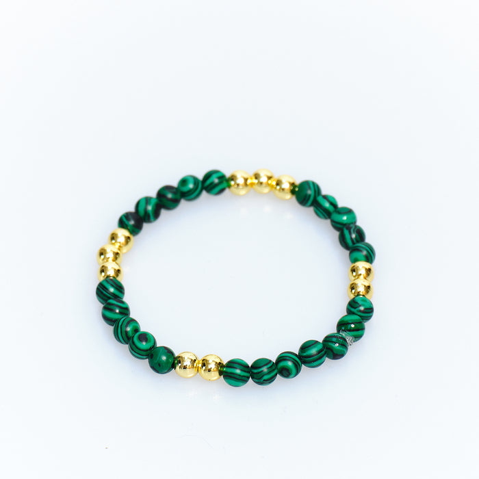 Candy Chic Malachite Bracelet - Gold