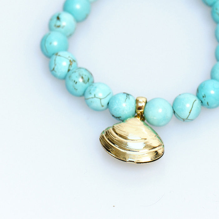 Lucky Charm Turquoise Shell Bracelet