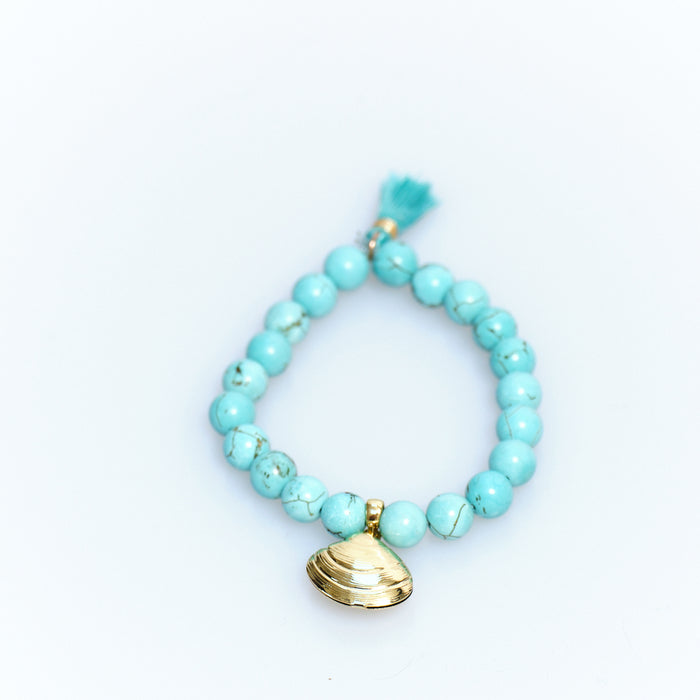 Lucky Charm Turquoise Shell Bracelet
