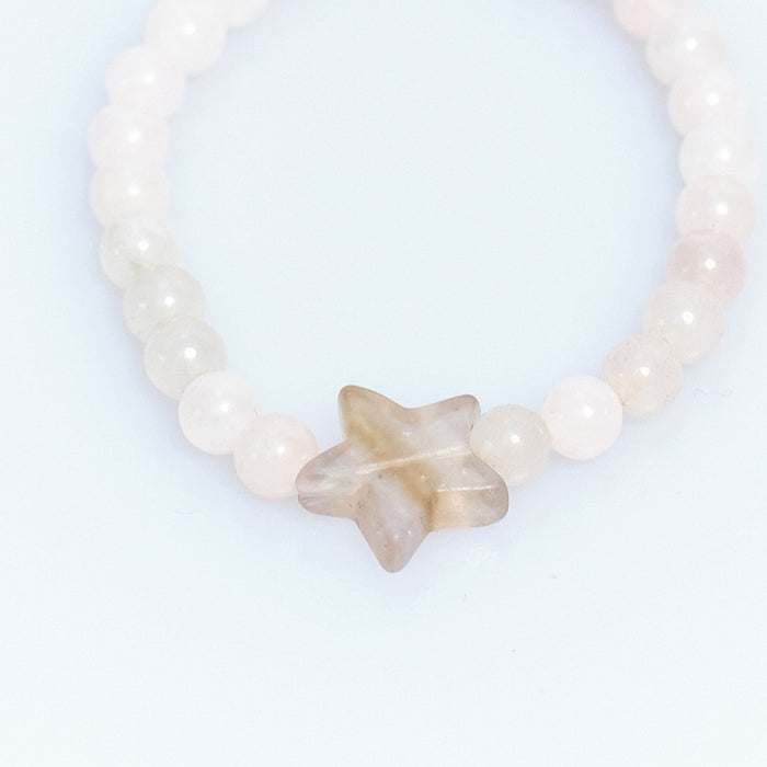Sugar Pop Rose Quartz Star Bracelet