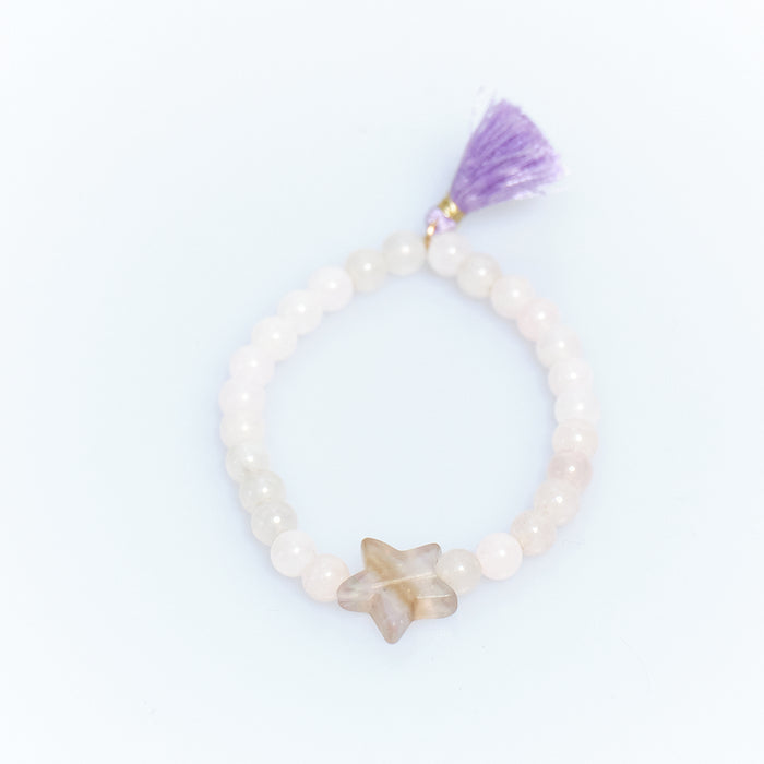 Sugar Pop Rose Quartz Star Bracelet