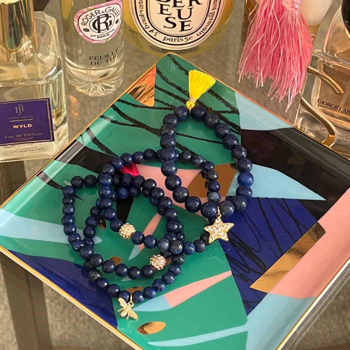 Lucky Charm Lapis Lazuli Angel Wing Bracelet