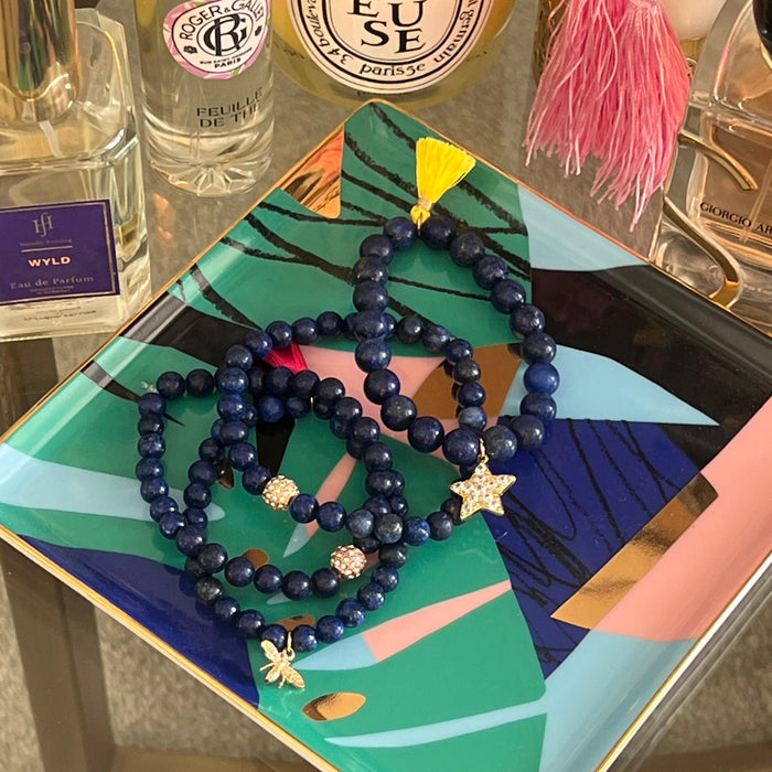 Discoball Lapis Lazuli Bracelet