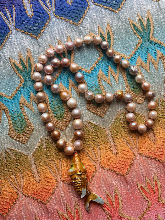 Koi Gold Pearl Necklace