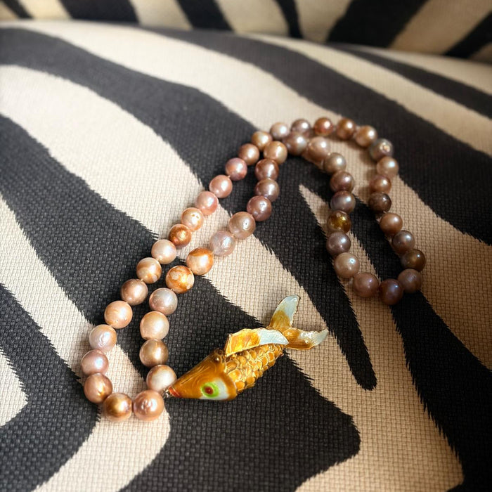 Koi Gold Pearl Necklace