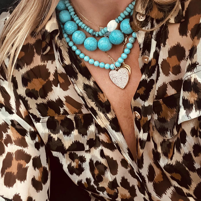 Lucky Charm Turquoise Heart Necklace